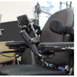 Support téléthèse fauteuil roulant électrique domotique handicap AdjustHome