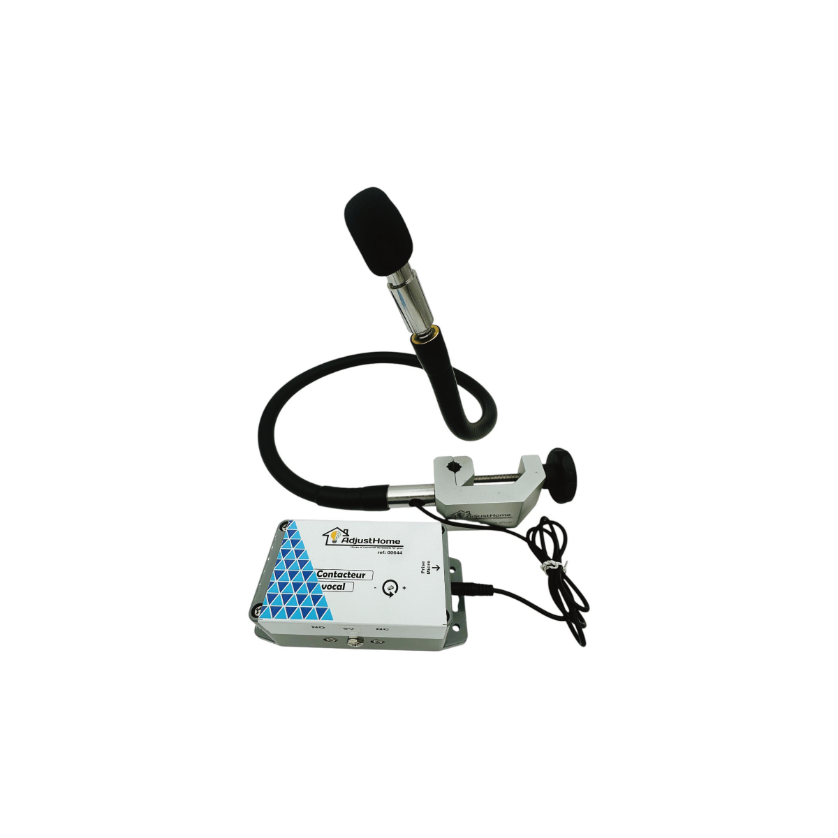 Contacteur vocal handicap avec micro sur flexible