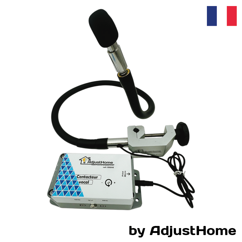 Contacteur vocal handicap avec micro sur flexible